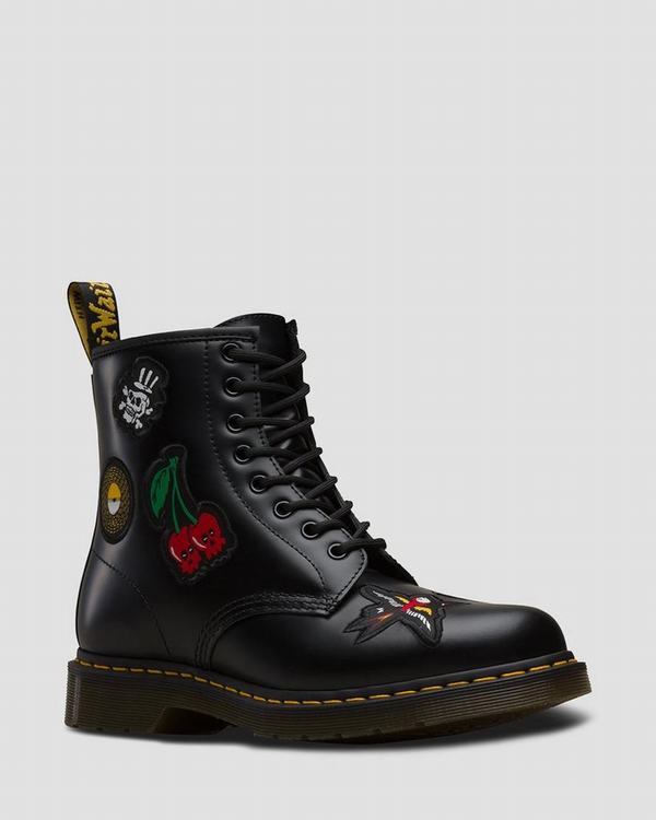 Dr Martens Dámské Kotníkové Boty 1460 Patch Černé, CZ-617230